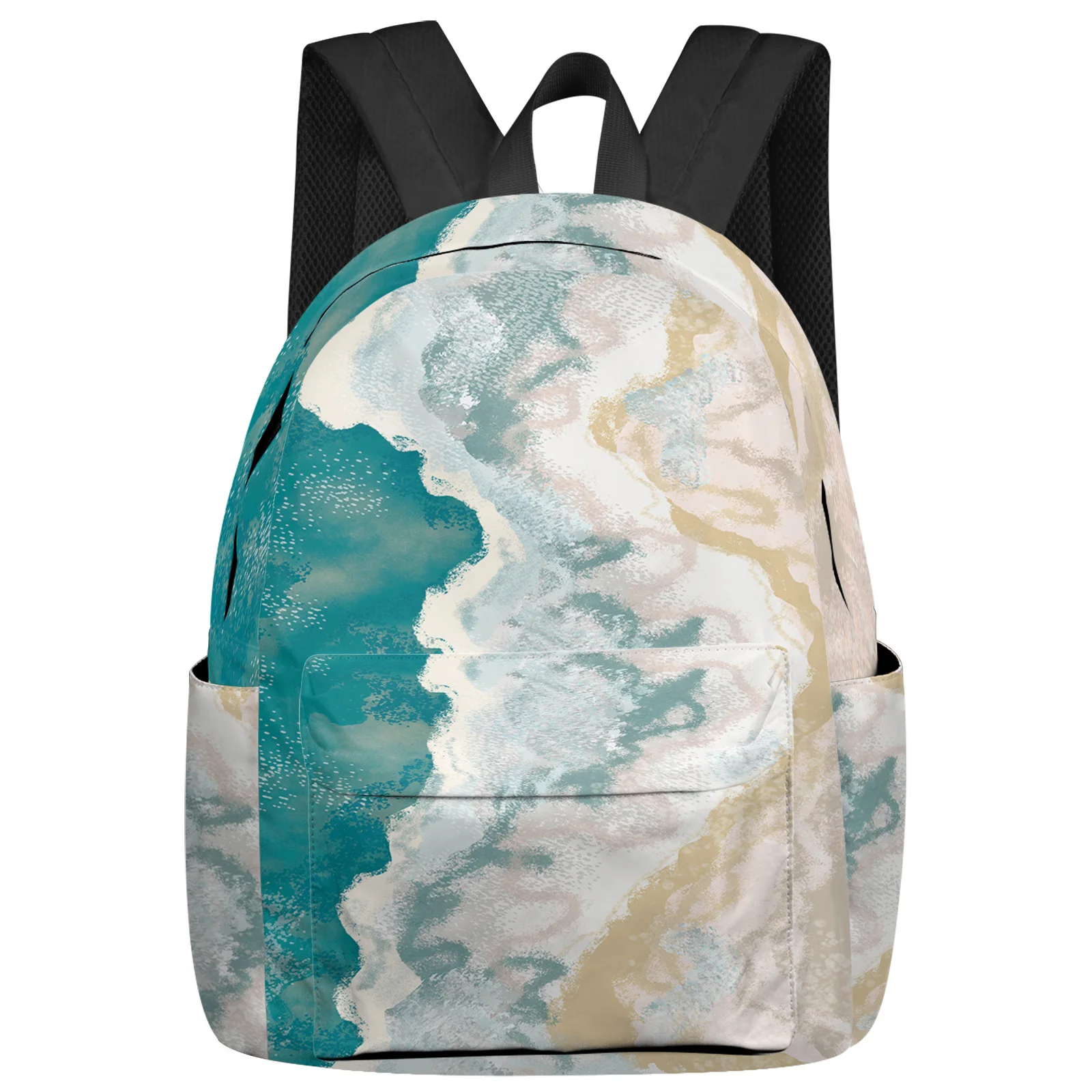 

Waves Bohemian Gradient Backpack School Bags for Teenagers Girls Students Laptop Bag Women's Casual Travel Backpack