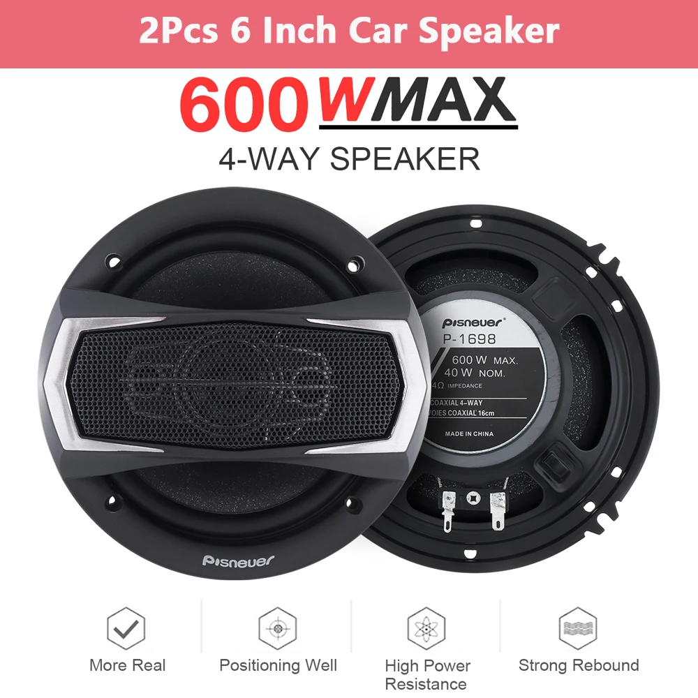 2pcs 4/5/6 Inch Car Speakers Way Subwoofer Car Audio Music