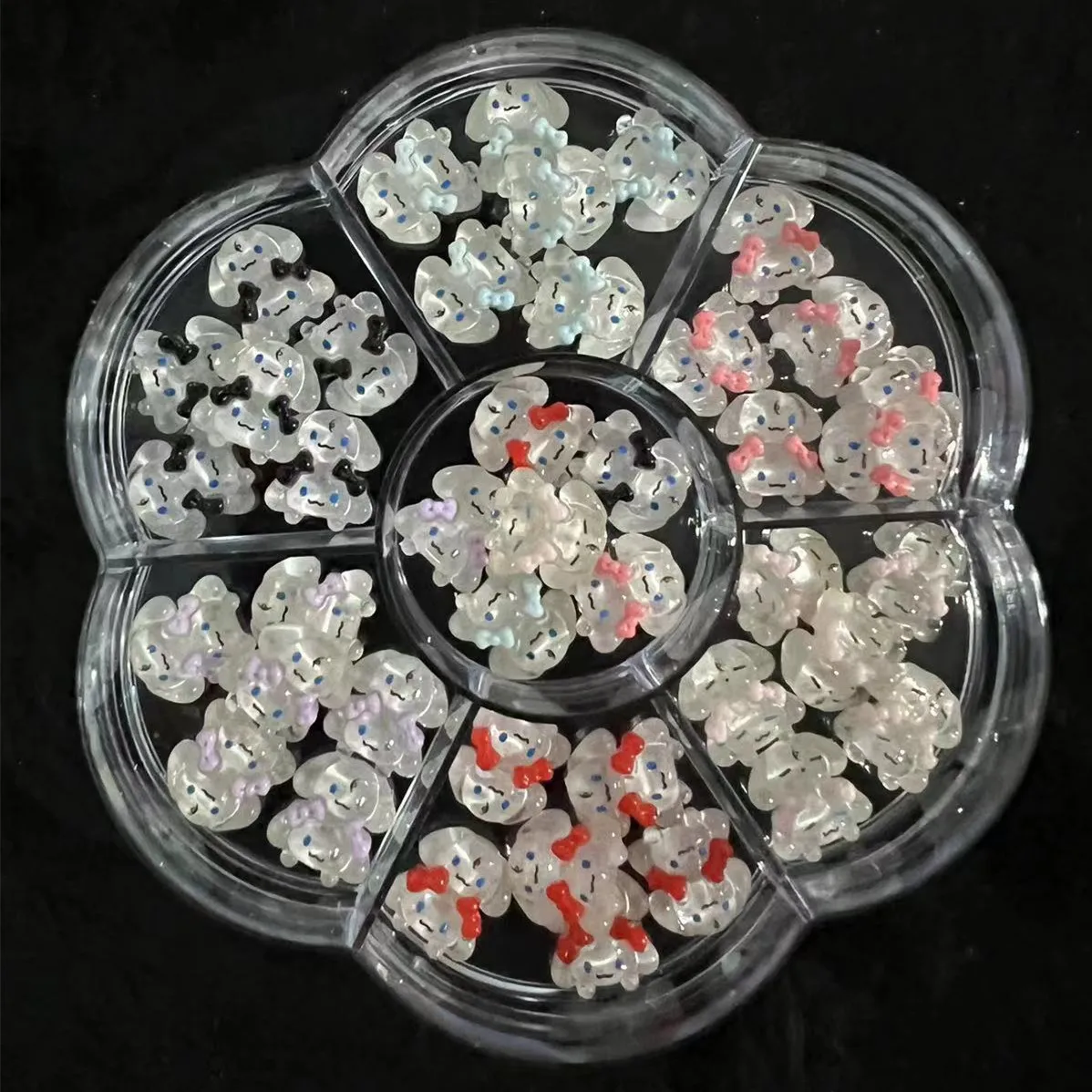 Sanrio Nail Jewelry Charms Kit Hello Kitty Kuromi Rhinestone Gems Manicure  DIY C
