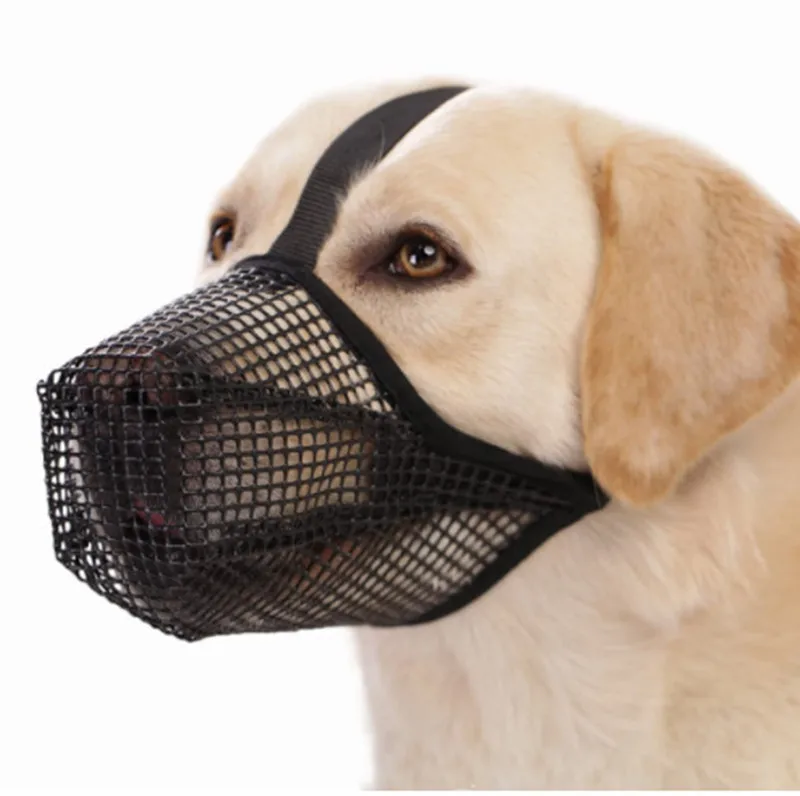Dog muzzle Dog Mouth Cover Muzzles Licking and Anti Biting Breathable Drinkable Water Adjustable Mouth Cover Dog Outdoor Pet