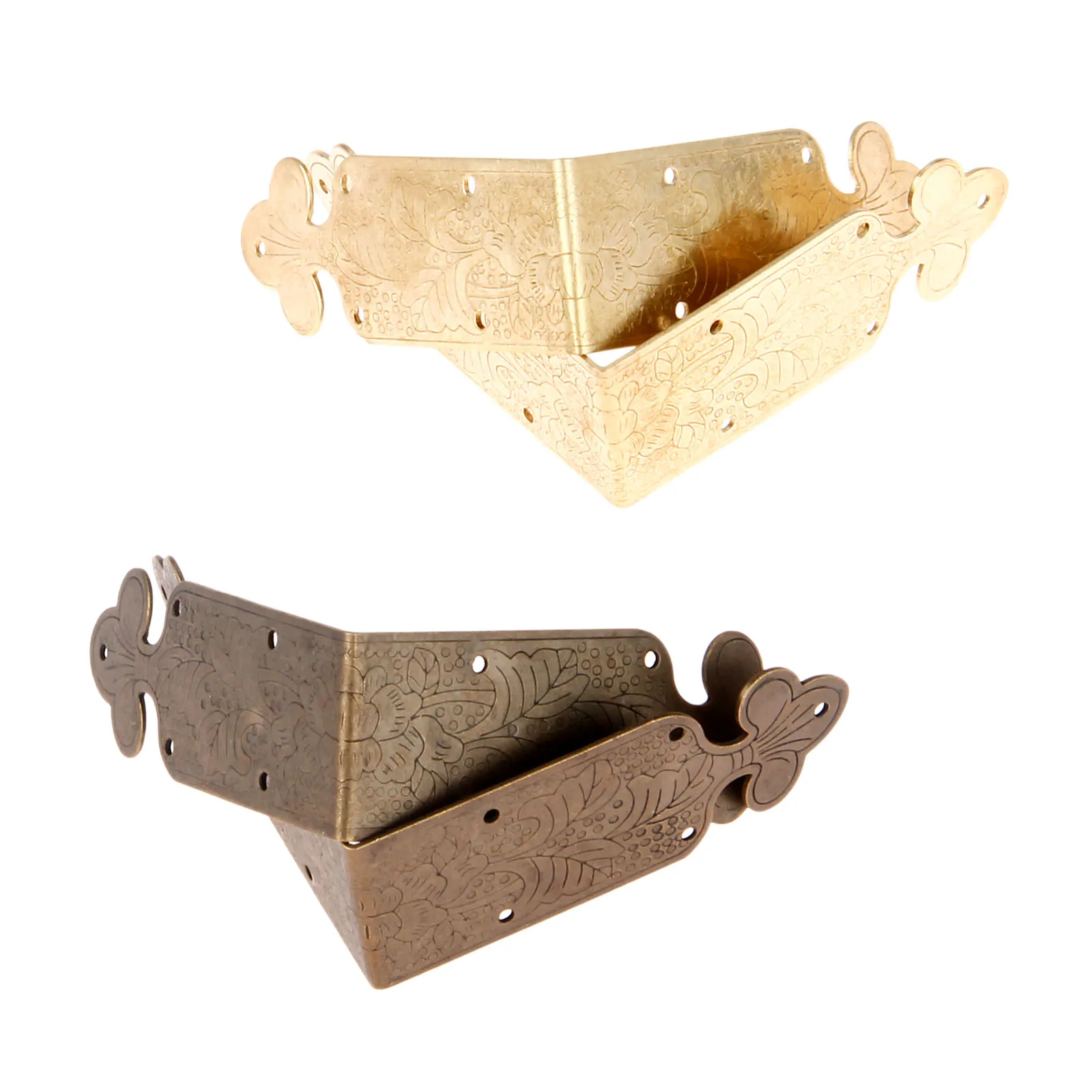 Metal Corner Brackets 4 Pcs 65*25mm For Photo Frame Furniture Protector Decorative +Nail