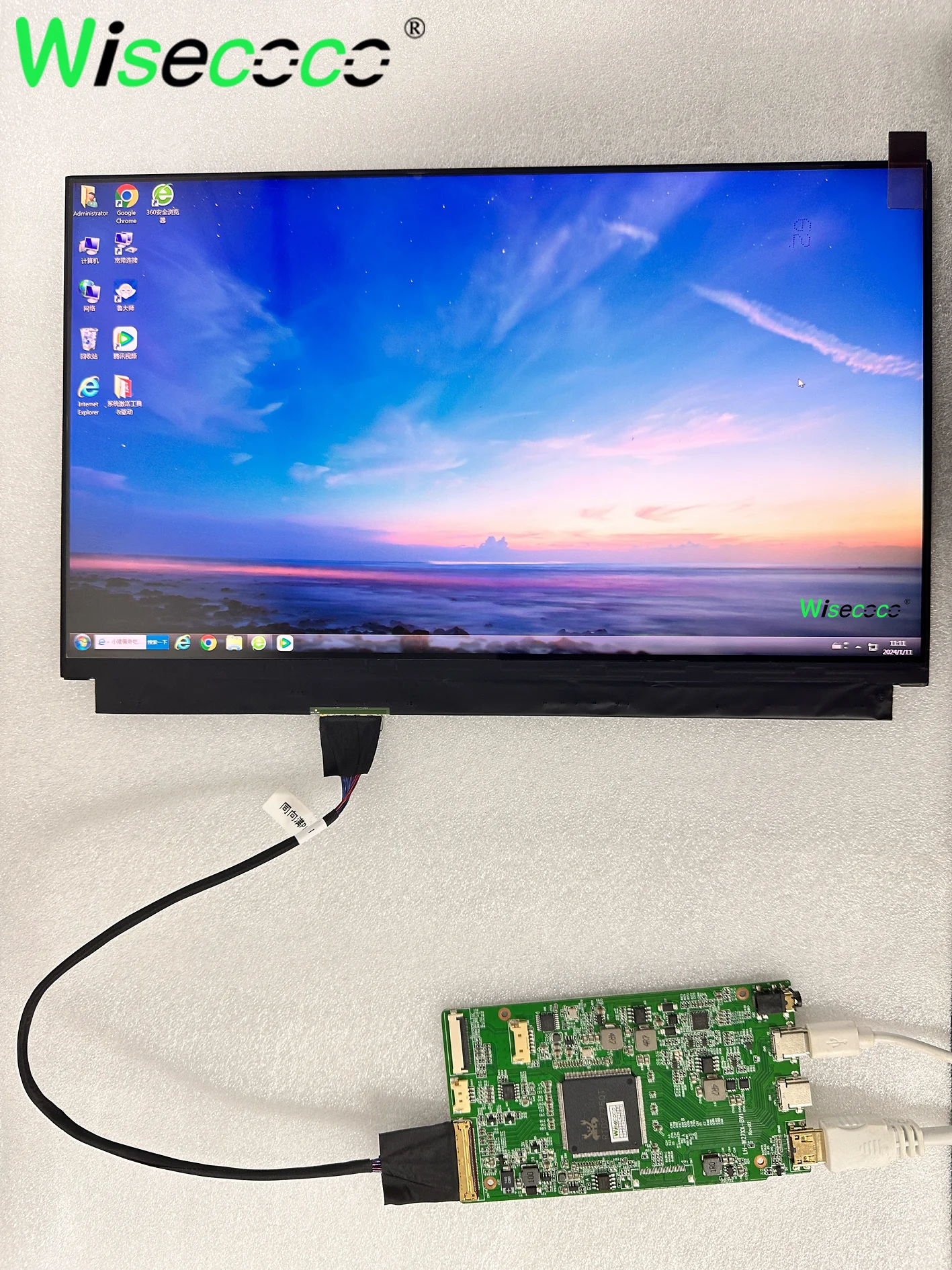 Display de Painel Lcd para Laptops Módulo de Tela Ultrafinos Raspberry pi Display Usb-c Controller Board 4k 125 Polegadas 3840*2560 Ips - Imagem 4