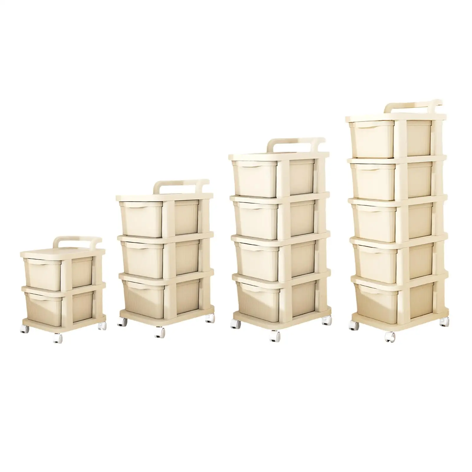 Storage Drawer Cart with 360&deg; Rotating Wheels Home Organization for Bathroom