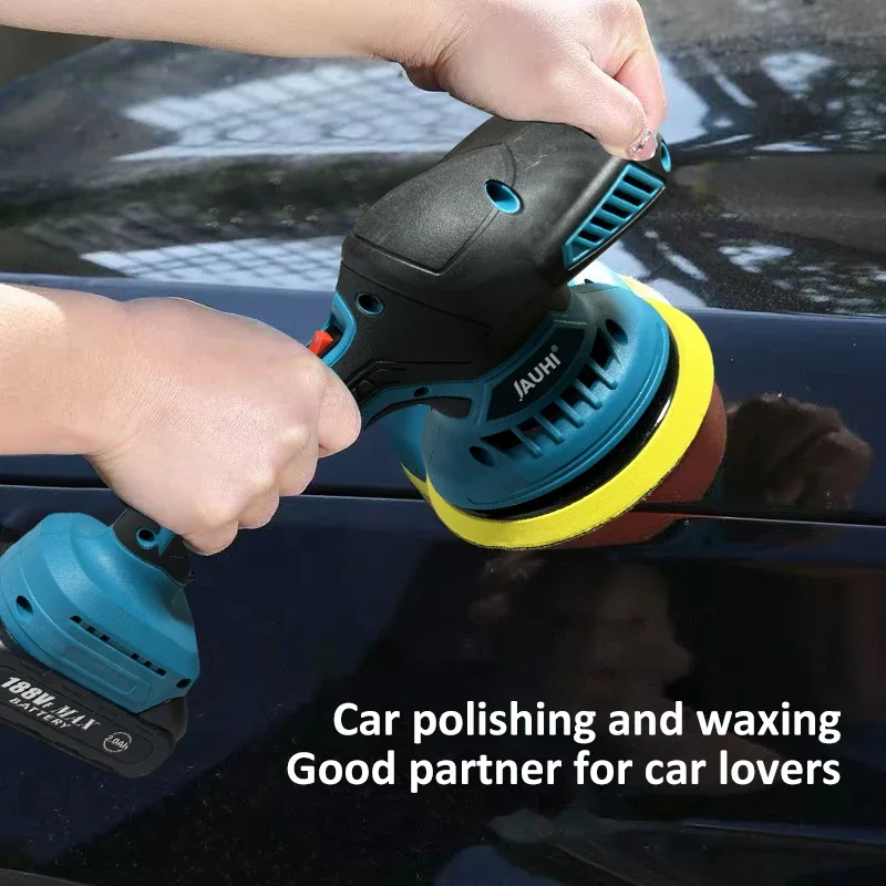 JAUHI Cordless Car Polisher Electric Polisher Wireless Automobile Car Polishing Sealing Glaze Machine For Makita 18v Battery