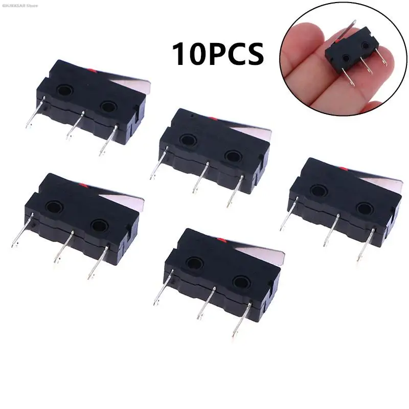 

Hot 10PCS Long Foot Micro Switch 3Pin NO/NC Mini Limit Switch 5A 250VAC KW12 Snap Action Push Micro Switches Wholesale