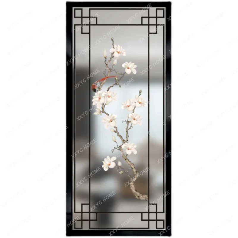 

Entrance art glass transparent screen living room bedroom frosted partition wall simple modern luxury