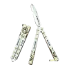 New Animation Game Genshin Impact Butterfly Knife Toy Unsharped Metal Weapon Wolf's Last Road Stick Cyno Weapon Model Gift 5