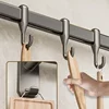 Wall Hangers Kitchen Organizer Hooks No Drill Rack for Kitchen Utensils Knife Holder Cutting board Spoon Lid Storage Accessories 3