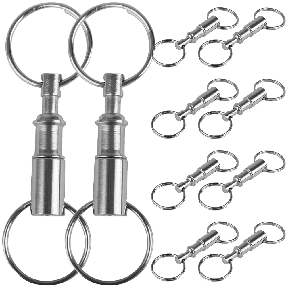 

Pull-Apart Key Split Rings Easy Detach Double Spring Split Snap Seperate Chain Key Accessory