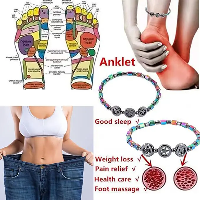Women Men Weight Loss Magnet Anklets Colorful Stone Magnetic Therapy Bracelets Anklet Pain Relief Slimming Product Health Care 5 Women Men Weight Loss Magnet Anklets Colorful Stone Magnetic Therapy Bracelets Anklet Pain Relief Slimming Product Health Care - Image 5