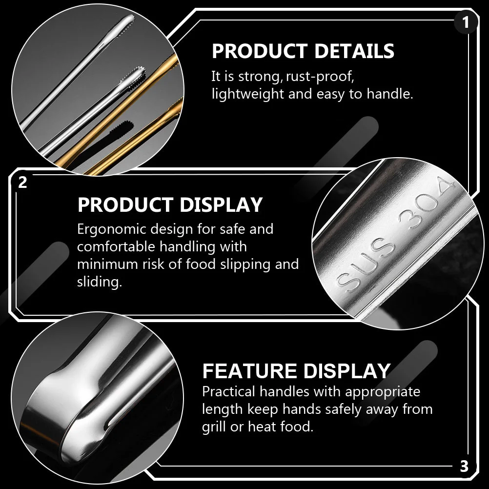 

Korean Style Food Clip Toast Outdoor Barbecue Tong Multi-Function Food Portable Steak Clamp Japanese Kitchen tools accessory