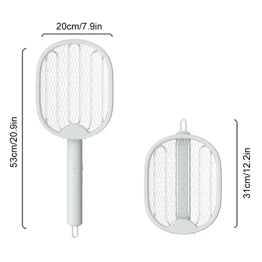 Electric Fly Swatter Foldable Mosquito Zapper Usb Rechargeable_voghion.com