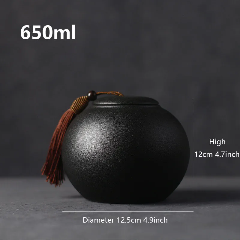 Cremation Urn Ceramic Urns for Pet Black Cremation Human Ashes Small Keepsake Funeral Casket Memoria Urn