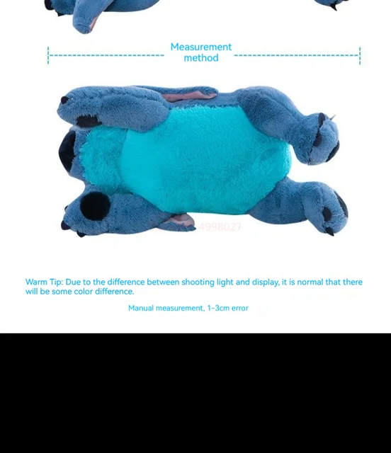 Juguetes de peluche Disney Stitch, almohada suave mantecosa, postura prona,  regalos azul claro, puntada para dormir Kawaii, CAN o &  PuntadazhangmengyaStitch+55cm zhangmengya unisex