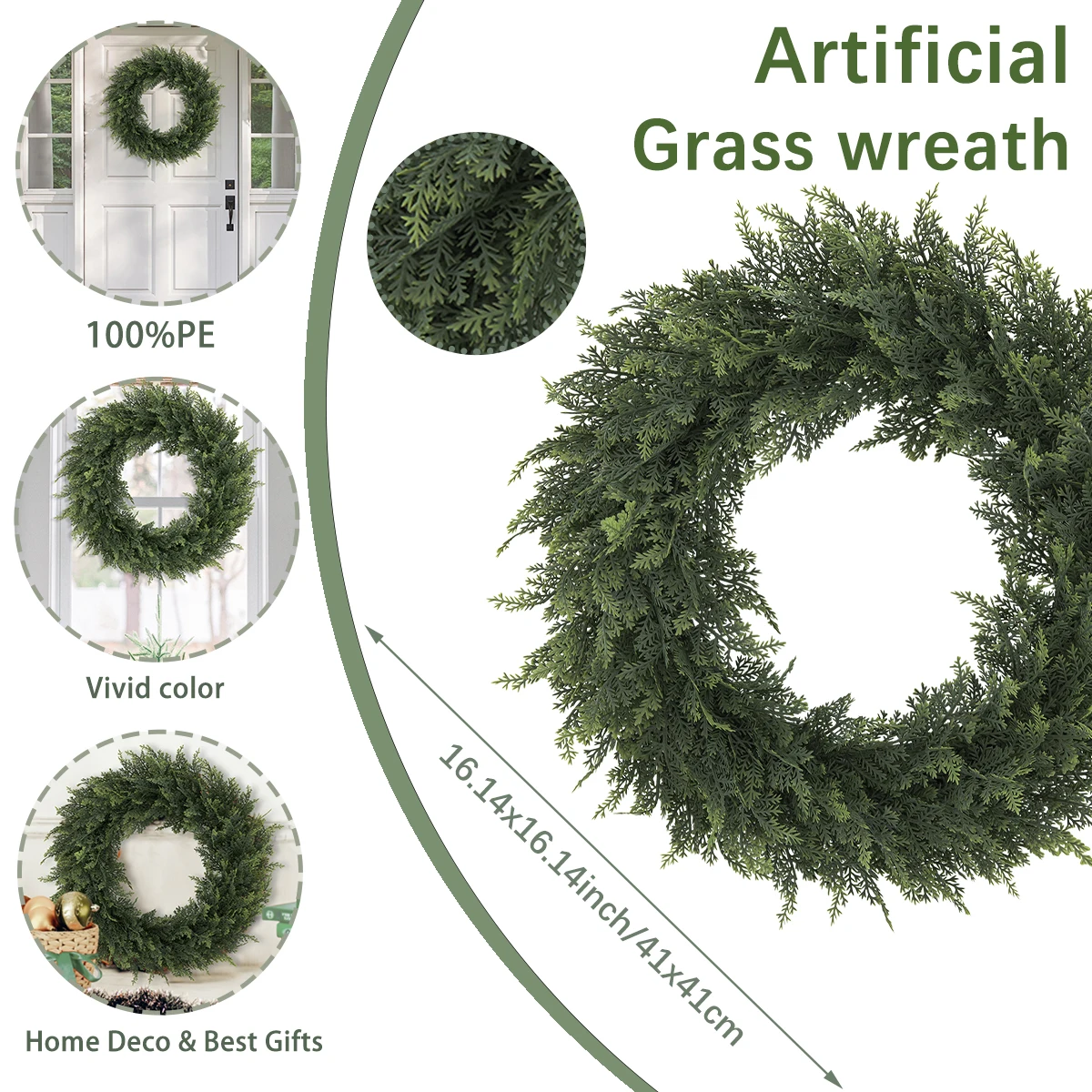 Cedar Artificial Flower Ring 2