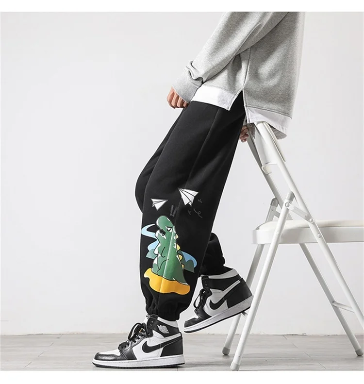 harem trousers Zongke Cartoon Print Pants Men Trousers Chinese Size 3XL Korean Fashion Mens Pants Joggers 2022 Spring New Arrivals blue harem pants