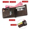 New Men Short Wallets Retro Simple Card Holder Male Purse High Quality PU Leather Photo Holder Fashion Casual Men's Wallet 4
