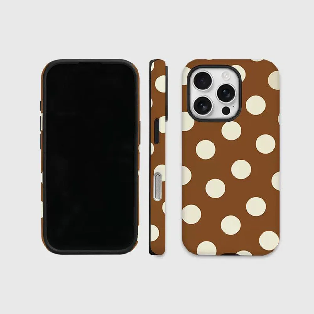 Luxury Retro Polka Dots Double-Layer Phone Case