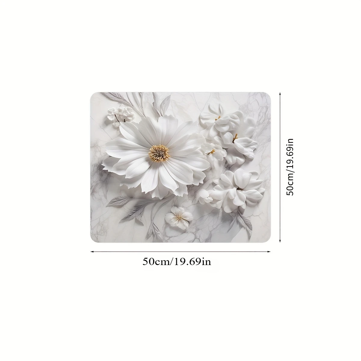 Flower Printed Washing Machine Dust Pad, Quick Drying and Absorbent Kitchen Washing Table Pad, Refrigerator Dust Cover