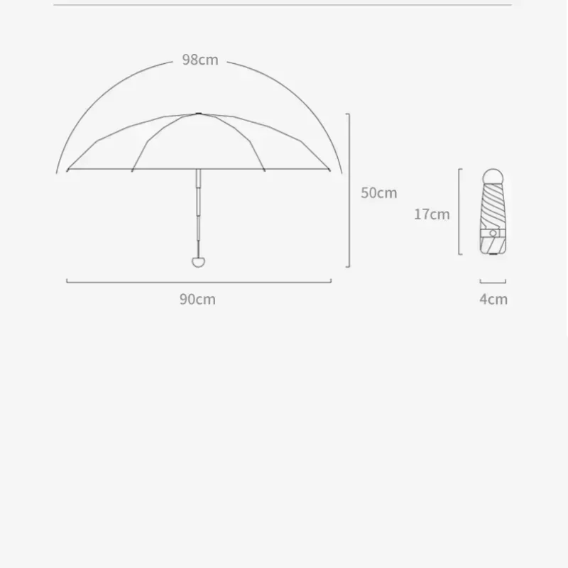 Uv Umbrella Portable Long Handle Umbrella Folding Women Rain Sus Protectios Outdoor Travel Mini Fan Gear Household Merchandises