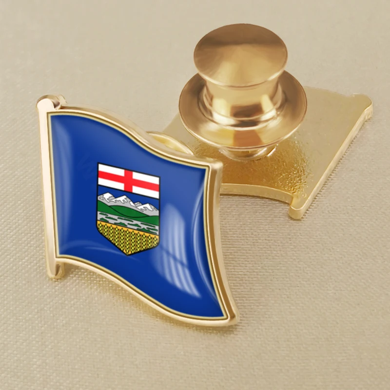 Coat of Arms Alberta Canada Flag National Emblem Brooch Badges Lapel Pins | Украшения и аксессуары