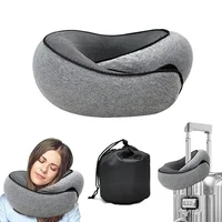 Travel Neck Support Portable Adjustable Soft Noon Break Sleep Pillows Memory Foam U-shaped Pillow Snail Style 1