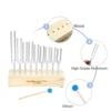 9PCS Tuning Fork Set,Tuning Forks Chakra for Healing Meditation Yoga Relaxation Instrument with Wooden Stand 6