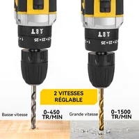 MELLWIN – perceuse à percussion électrique à couple 25 + 3, tournevis électrique sans fil réglable à 2 vitesses, outil électrique pour broche de batterie Makita 18V 5