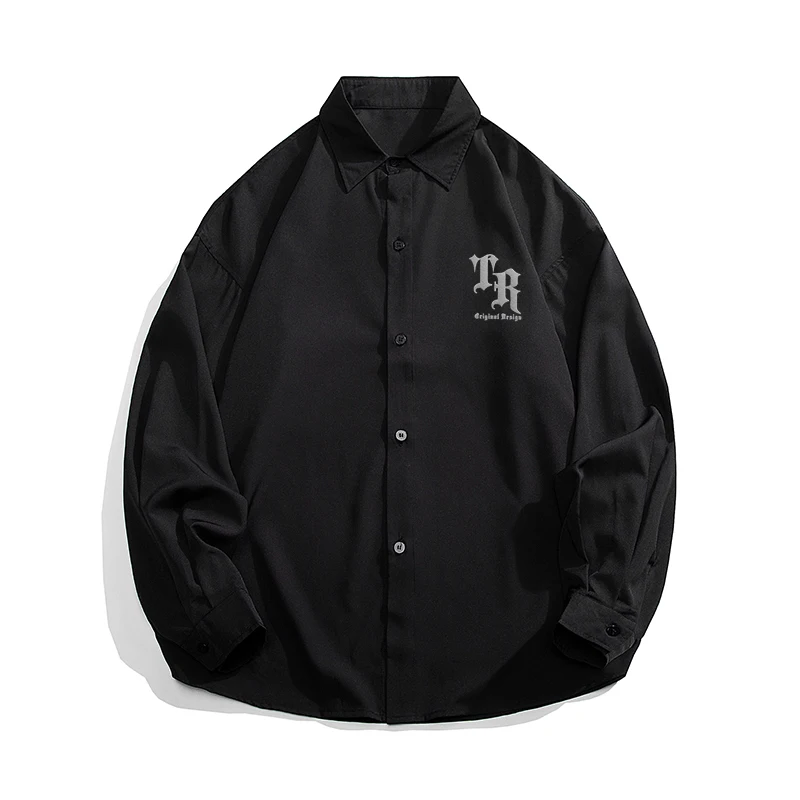 

HIP HOP Streetwear Punk Casual White Shirt Men'S Long Sleeve High Quality 2023 Spring Autumn Blouse