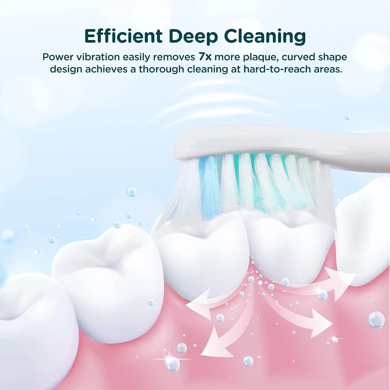1/4/6pcs Replacement Toothbrush Heads Compatible with Philips Sonicare E-Series HX7022/66 HX7023/30 3