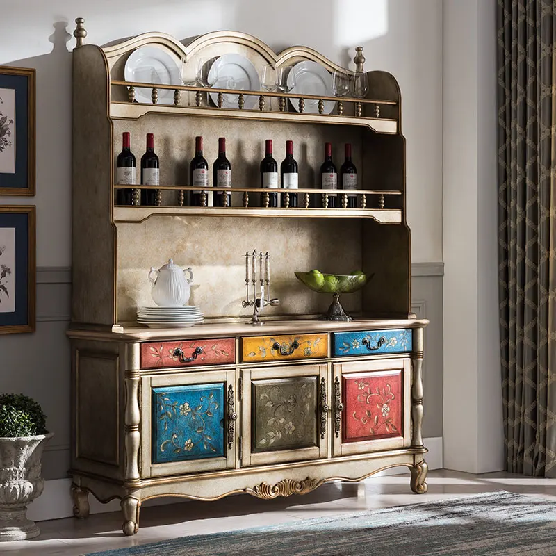 Credenza in legno armadio per vino parete integrata mobili per sala da pranzo armadio da cucina