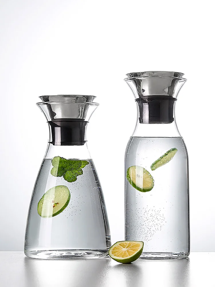 1.5l Glass Cold Hot Kettle Water Bottle High Borosilicate Glass