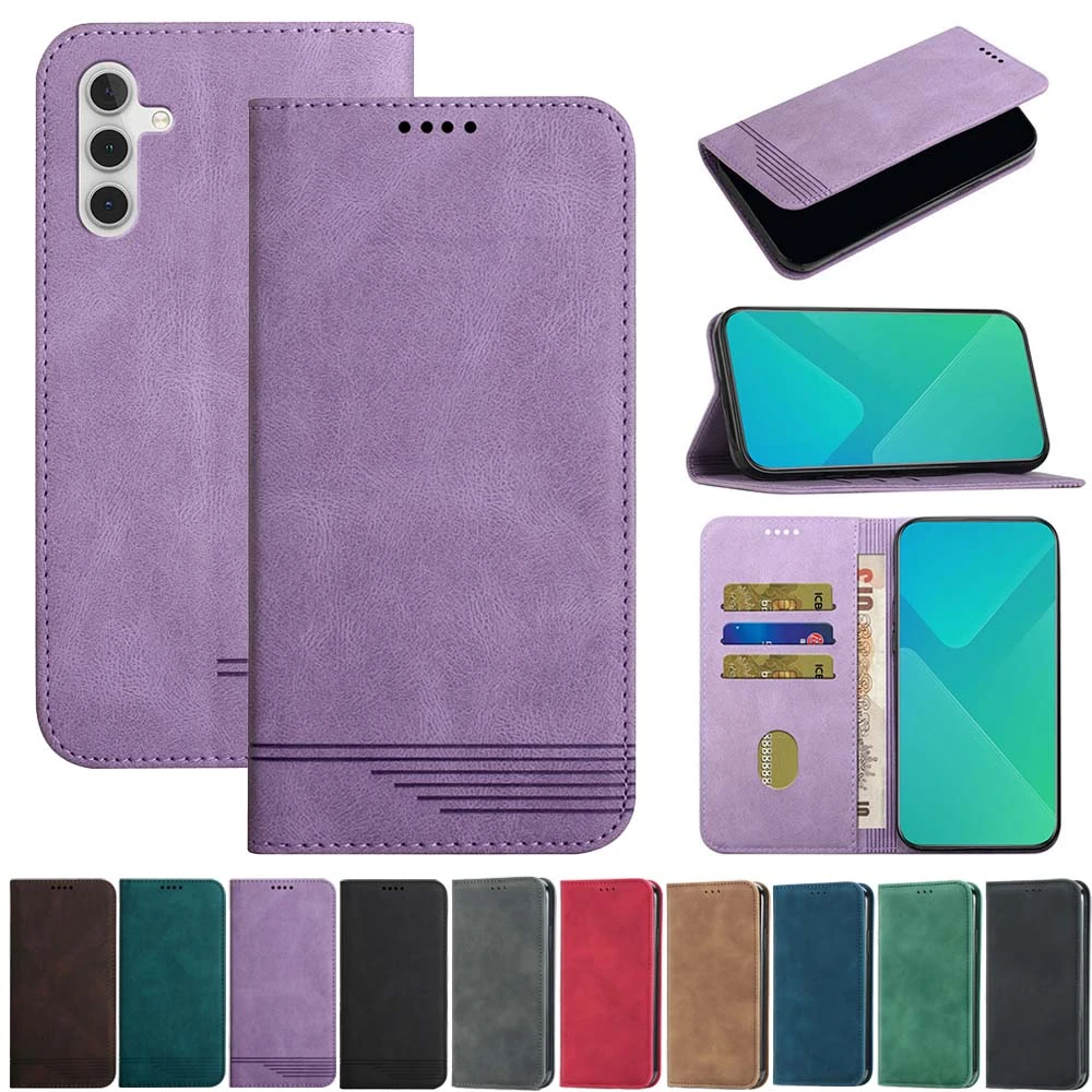Magnetic Wallet Flip Case For Redmi 10 9 9A 9C 9T 8 8A 7 7A Redmi Note 11 11S 10 10S 10T 9 9S 9T 8 8T 7 Pro Card Slot Book Cover phone carrying case