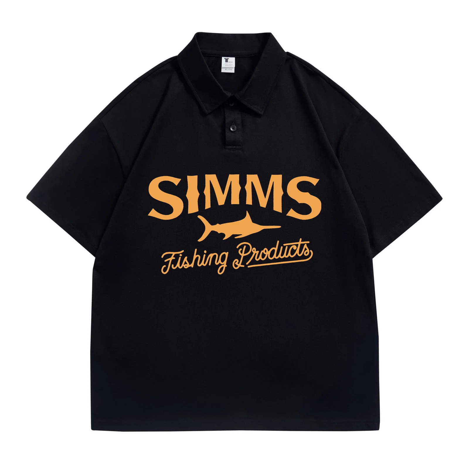 Summer Cotton Simms Fishing Products Classic Polo Shirts Casual