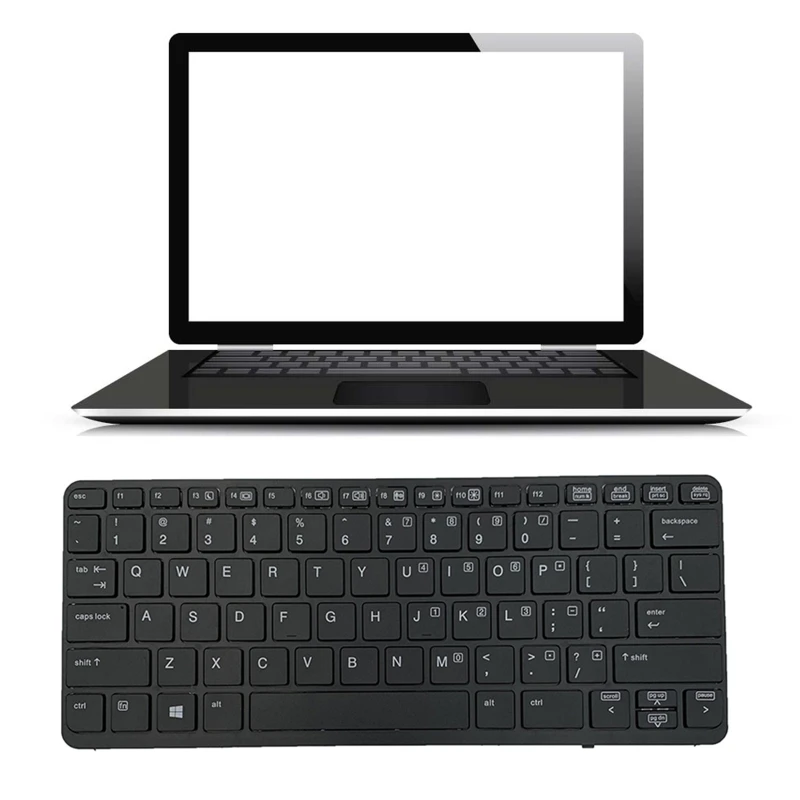 Tastiera 53Cc Us English Black Edge Per Laptop Hp Elitebook 820 G1 820 G2 Senza Cornice