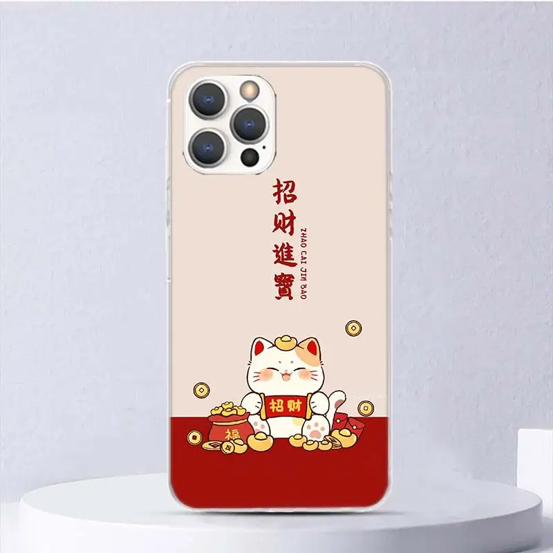 Lucky Cat Maneki Neko Japanese Soft Phone Case