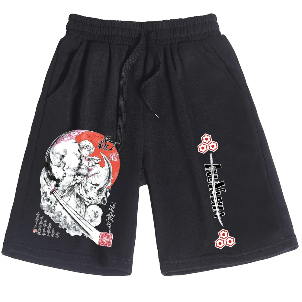 

Anime Inuyasha Print Shorts Man Woman Casual Loose Beach Cotton Short Pants
