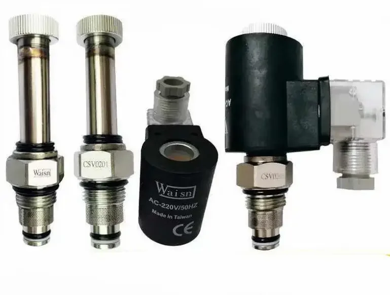 

Waisn Cartridge solenoid valve CSV0201 CSV-02-01 AC-220V/50HZ Coil voltage DC24V Made in Taiwan Lift Valve
