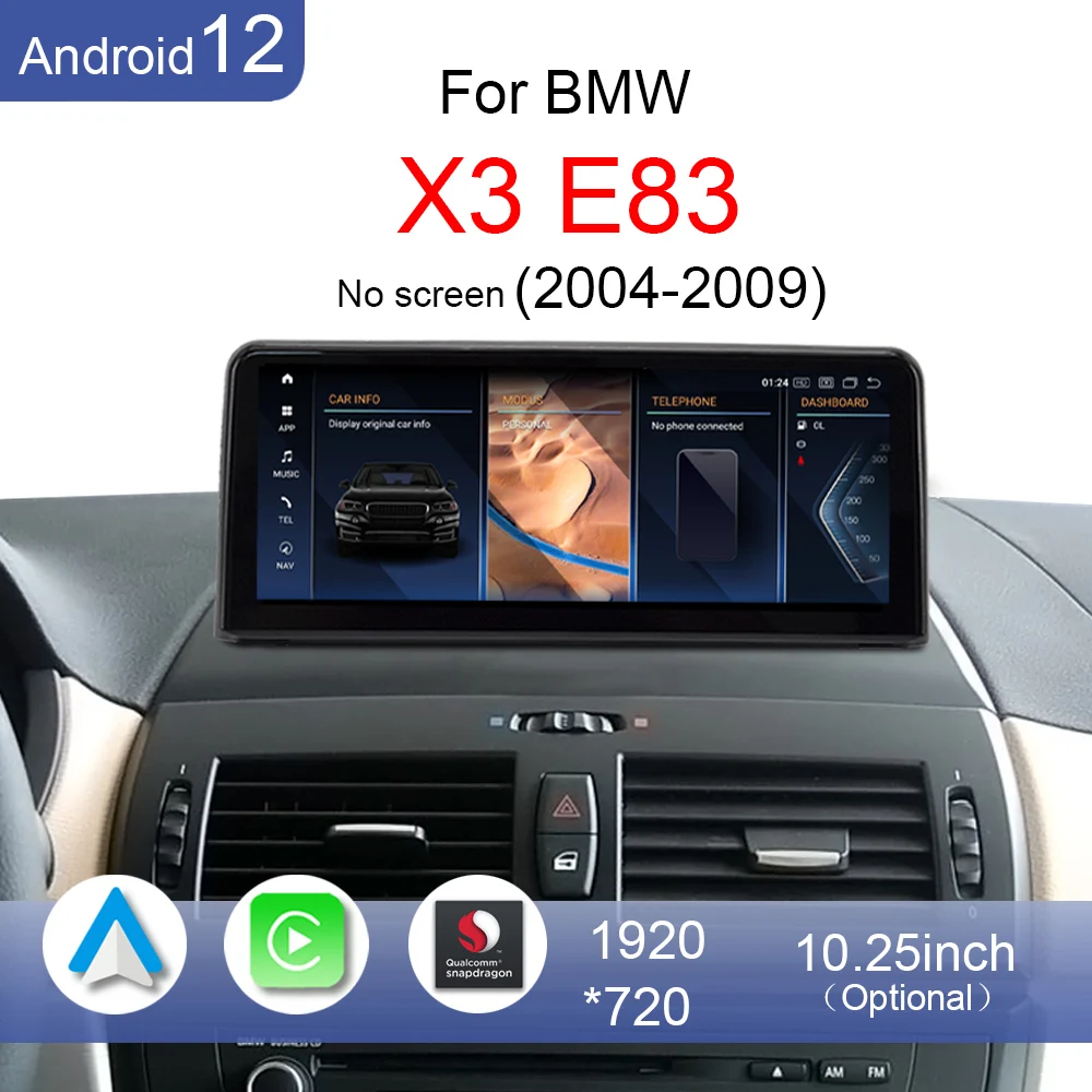 Per Bmw X3 E83 2004 A 2009 25I Prezzo Di Fabbrica Android 12 4G Carplay Autoradio Auto Stereo Navigazione Gps Lettore Multimediale Id8