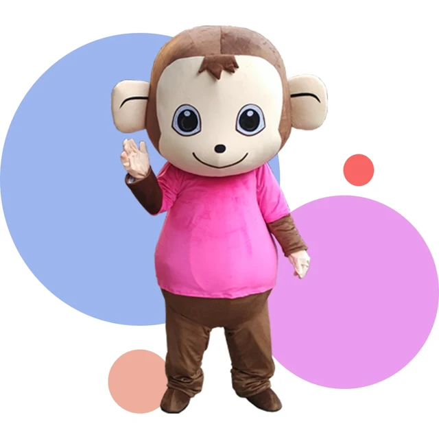 Curious George Monkey Cartoon Mascot Costumes Fancy Dress for Adult animal  large brown Halloween carnival Party - AliExpress