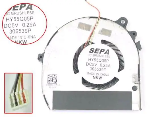 

SEPA HY55Q05P DC 5V 0.25A 3-проводной 3-контактный Вентилятор охлаждения сервера