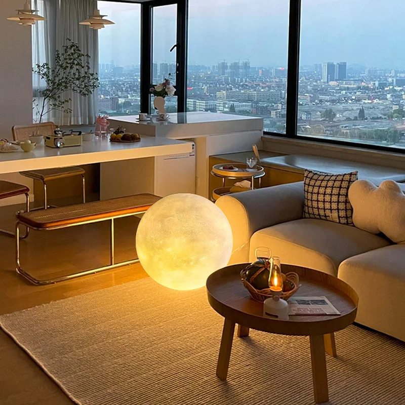 

Moon lamp ins living room courtyard atmosphere night light moon floor lamp