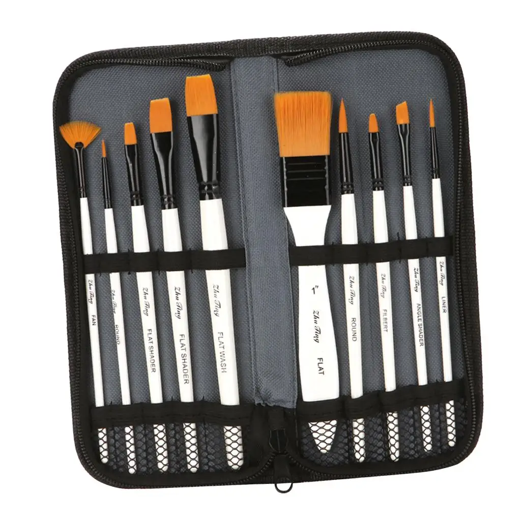 10 Pcs Professional Art Brushes Set Acrylic Oil Painting painting brushes