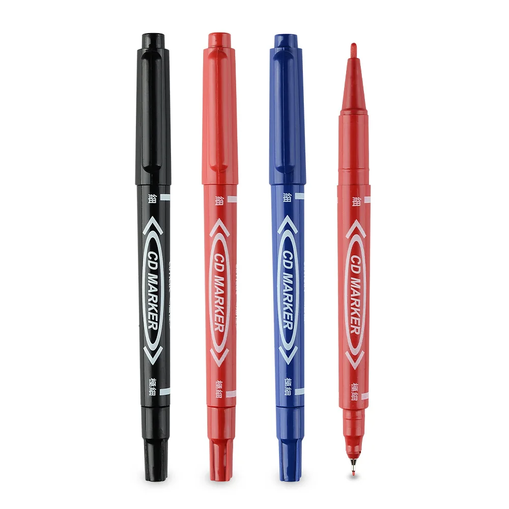 

Small Double-headed Black Marker Pen Fine Small Paint Pen Oily Hook Line Pen Blue Red Marker Pen
