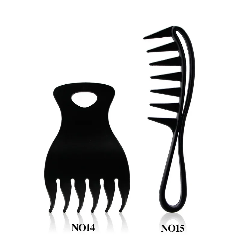 1/2pcs portable plastic thickened oil comb set wide toothed comb classic oil styling hair brush Real hair wigs hair styling tool hair styling comb