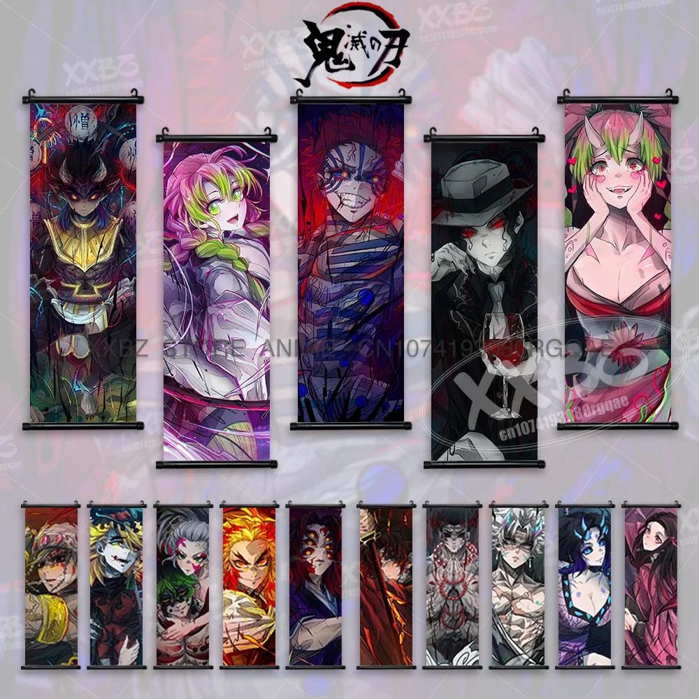 Dämon Slayer Scroll Bild Anime Poster Leinwand Home Decor Wand Kunst Hängen Malerei Kokushibou Uzui Tengen Valentinstag Geschenk