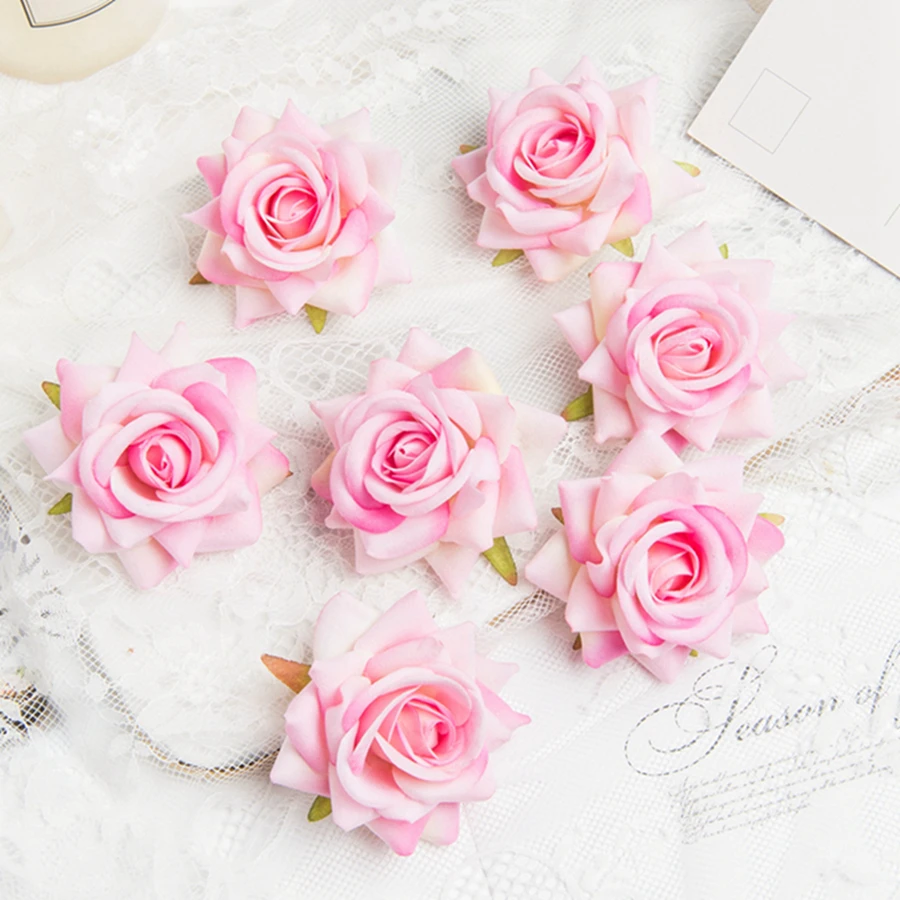 100 Stücke Hochwertige Seide Künstliche Blumen Rosen Heiße verkäufe Hochzeit Brautstrauß Diy geschenk hause garten bogen Festival Dekoration – Detail 14
