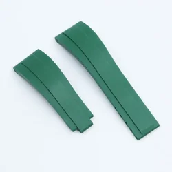 High-Quality 20mm Silicone Waterproof Watch Strap for No logo (Green)
