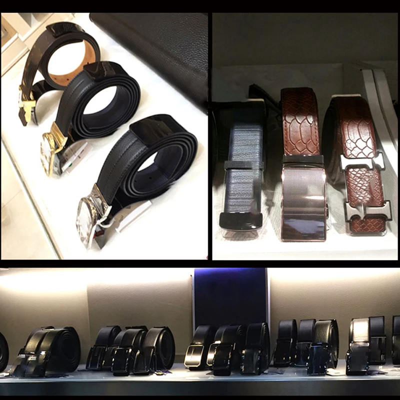 Fashion Boutiques display props Belt display racks Acrylic girdle Display Stand holder desktop Leather belt/waistband stand 6