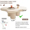Cloud Coffee Table, Modern White Coffee Table for Living Room, Cute Irregular Indoor Tea Table with 3 Legs, Easy Assembly 3